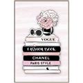 Picture of Stack of Fashion Books  _GroupedProduct_Rectangle_Portrait_Canvas_Framed_