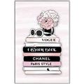 Picture of Stack of Fashion Books  _GroupedProduct_Rectangle_Portrait_Canvas_Framed_
