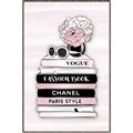 Picture of Stack of Fashion Books  _GroupedProduct_Rectangle_Portrait_Canvas_Framed_