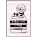Picture of Stack of Fashion Books  _GroupedProduct_Rectangle_Portrait_Canvas_Framed_