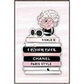Picture of Stack of Fashion Books  _GroupedProduct_Rectangle_Portrait_Canvas_Framed_