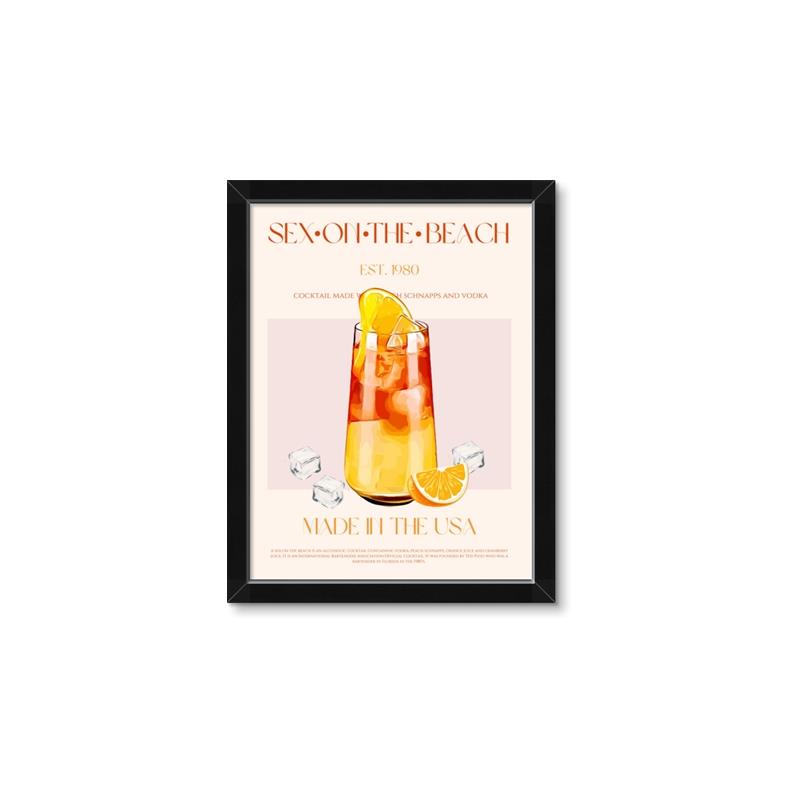 Picture of Sex on the Beach Drink _GroupedProduct_Rectangle_Portrait_Framed_Matted_