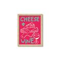 Picture of Cheese and Wine Typography Poster _GroupedProduct_Rectangle_Portrait_Framed_Matted_