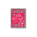 Picture of Cheese and Wine Typography Poster _GroupedProduct_Rectangle_Portrait_Framed_Matted_