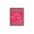 Picture of Cheese and Wine Typography Poster _GroupedProduct_Rectangle_Portrait_Framed_Matted_