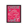 Picture of Cheese and Wine Typography Poster _GroupedProduct_Rectangle_Portrait_Framed_Matted_