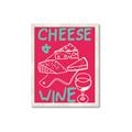 Picture of Cheese and Wine Typography Poster _GroupedProduct_Rectangle_Portrait_Framed_Matted_