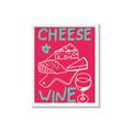 Picture of Cheese and Wine Typography Poster _GroupedProduct_Rectangle_Portrait_Framed_Matted_