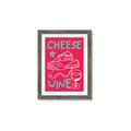Picture of Cheese and Wine Typography Poster _GroupedProduct_Rectangle_Portrait_Framed_Matted_