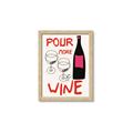 Picture of  Pour More Wine Typography Poster _GroupedProduct_Rectangle_Portrait_Framed_Matted_