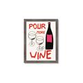 Picture of  Pour More Wine Typography Poster _GroupedProduct_Rectangle_Portrait_Framed_Matted_