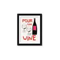 Picture of  Pour More Wine Typography Poster _GroupedProduct_Rectangle_Portrait_Framed_Matted_