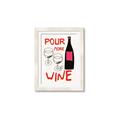 Picture of  Pour More Wine Typography Poster _GroupedProduct_Rectangle_Portrait_Framed_Matted_