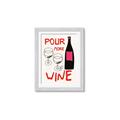 Picture of  Pour More Wine Typography Poster _GroupedProduct_Rectangle_Portrait_Framed_Matted_
