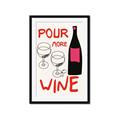 Picture of  Pour More Wine Typography Poster _GroupedProduct_Rectangle_Portrait_Framed_Matted_