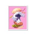 Picture of kanagawa burger _GroupedProduct_Rectangle_Portrait_Framed_Matted_