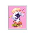 Picture of kanagawa burger _GroupedProduct_Rectangle_Portrait_Framed_Matted_