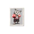 Picture of Boxing cat _GroupedProduct_Rectangle_Portrait_Framed_Matted_