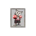Picture of Boxing cat _GroupedProduct_Rectangle_Portrait_Framed_Matted_