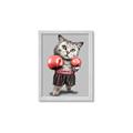Picture of Boxing cat _GroupedProduct_Rectangle_Portrait_Framed_Matted_