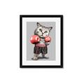 Picture of Boxing cat _GroupedProduct_Rectangle_Portrait_Framed_Matted_