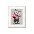 Picture of Boxing cat _GroupedProduct_Rectangle_Portrait_Framed_Matted_