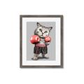 Picture of Boxing cat _GroupedProduct_Rectangle_Portrait_Framed_Matted_