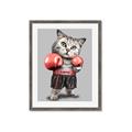 Picture of Boxing cat _GroupedProduct_Rectangle_Portrait_Framed_Matted_