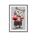 Picture of Boxing cat _GroupedProduct_Rectangle_Portrait_Framed_Matted_