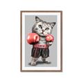 Picture of Boxing cat _GroupedProduct_Rectangle_Portrait_Framed_Matted_