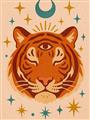 Picture of The third eye tiger _GroupedProduct_Rectangle_Portrait_Unframed_Print_Only_