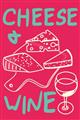 Picture of Cheese and Wine Typography Poster _GroupedProduct_Rectangle_Portrait_Unframed_Print_Only_