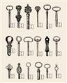 Picture of Vintage Style USB Keys _GroupedProduct_Rectangle_Portrait_Unframed_Print_Only_