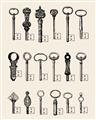 Picture of Vintage Style USB Keys _GroupedProduct_Rectangle_Portrait_Unframed_Print_Only_