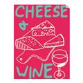 Picture of Cheese and Wine Typography Poster _GroupedProduct_Rectangle_Portrait_Unframed_Print_Only_