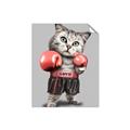Picture of Boxing cat _GroupedProduct_Rectangle_Portrait_Unframed_Print_Only_