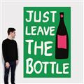 Picture of Just Leave the Bottle Typography Poster _GroupedProduct_Rectangle_Portrait_Canvas_