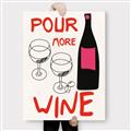 Picture of  Pour More Wine Typography Poster _GroupedProduct_Rectangle_Portrait_Canvas_