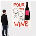 Picture of  Pour More Wine Typography Poster _GroupedProduct_Rectangle_Portrait_Canvas_