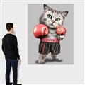 Picture of Boxing cat _GroupedProduct_Rectangle_Portrait_Canvas_