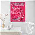 Picture of Cheese and Wine Typography Poster _GroupedProduct_Rectangle_Portrait_Canvas_