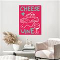 Picture of Cheese and Wine Typography Poster _GroupedProduct_Rectangle_Portrait_Canvas_