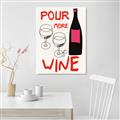 Picture of  Pour More Wine Typography Poster _GroupedProduct_Rectangle_Portrait_Canvas_