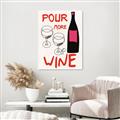 Picture of  Pour More Wine Typography Poster _GroupedProduct_Rectangle_Portrait_Canvas_