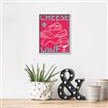 Picture of Cheese and Wine Typography Poster _GroupedProduct_Rectangle_Portrait_Canvas_Framed_