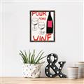 Picture of  Pour More Wine Typography Poster _GroupedProduct_Rectangle_Portrait_Canvas_Framed_