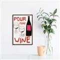 Picture of  Pour More Wine Typography Poster _GroupedProduct_Rectangle_Portrait_Canvas_Framed_
