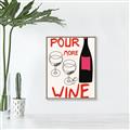 Picture of  Pour More Wine Typography Poster _GroupedProduct_Rectangle_Portrait_Canvas_Framed_