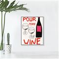 Picture of  Pour More Wine Typography Poster _GroupedProduct_Rectangle_Portrait_Canvas_Framed_