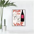 Picture of  Pour More Wine Typography Poster _GroupedProduct_Rectangle_Portrait_Canvas_Framed_